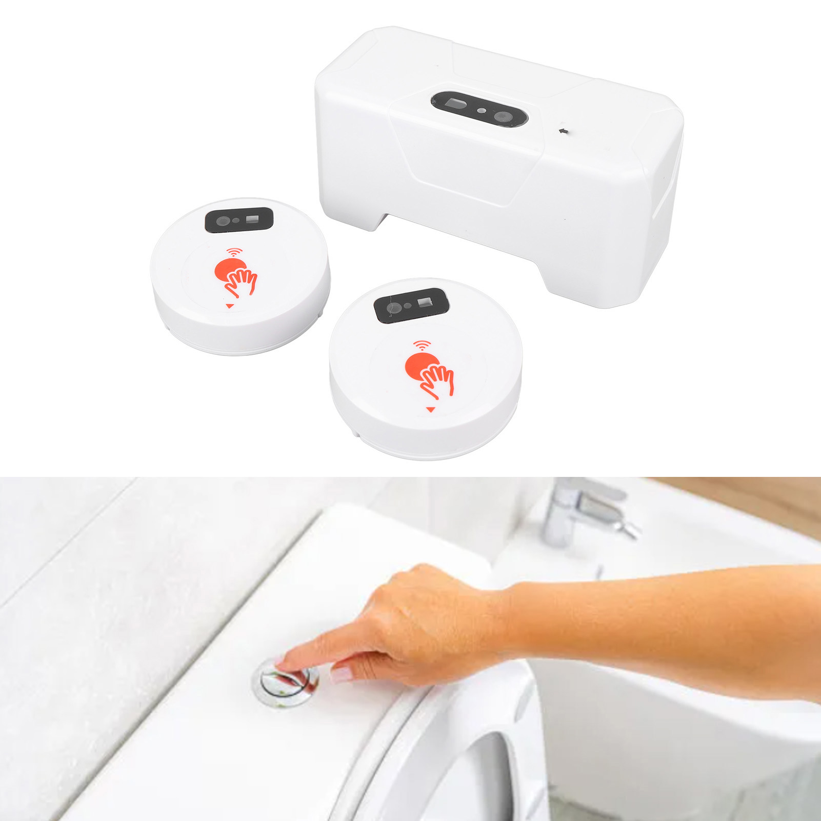 Touchless Automatic Toilet Flush Sensor - Zewnętrzny bezdotykowy czujnik spłuczki toalety, oszczędzający