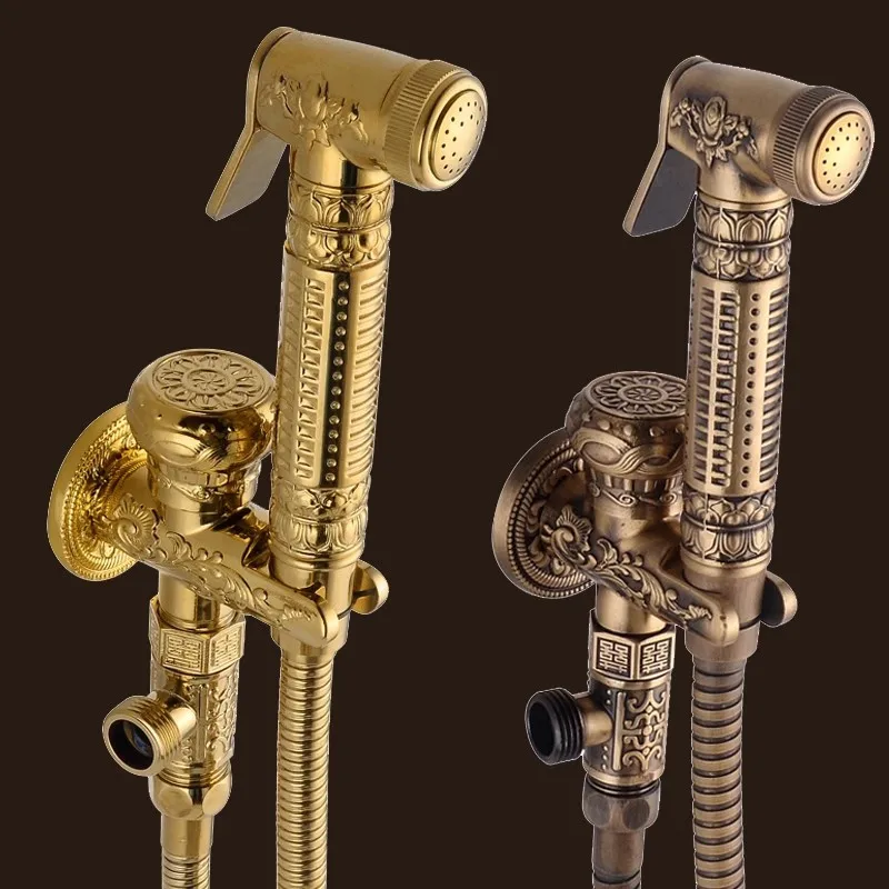 Handheld Bidet Sprayer Shattaf Stainless - Antyczny ręczny spryskiwacz bidetowy, zestaw do