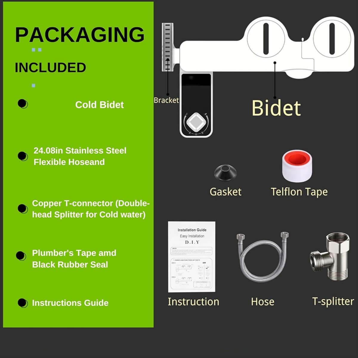 Non Electric Bidet Attachment Dual Nozzle - Najlepszy, nieelektryczny bidet do toalety z