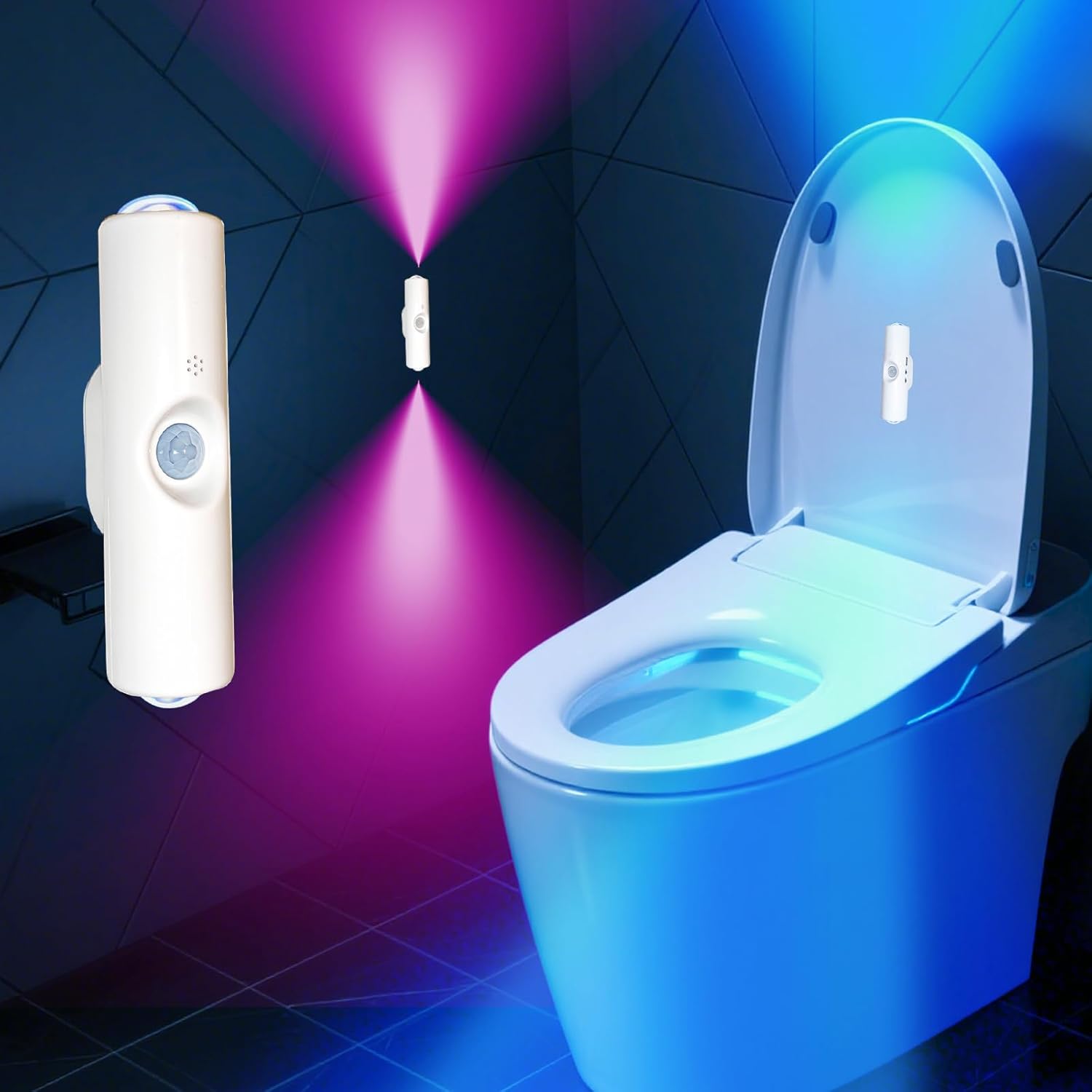 Toilet Night Light Motion Sensor Led - Lampka nocna z czujnikiem ruchu, 7-kolorowa,