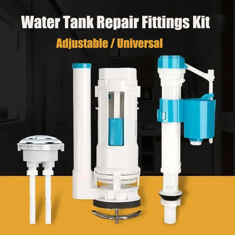 Toilet Tank Repair Fill Valve Kit - Uniwersalne zawory napełniające do toalet, regulowany