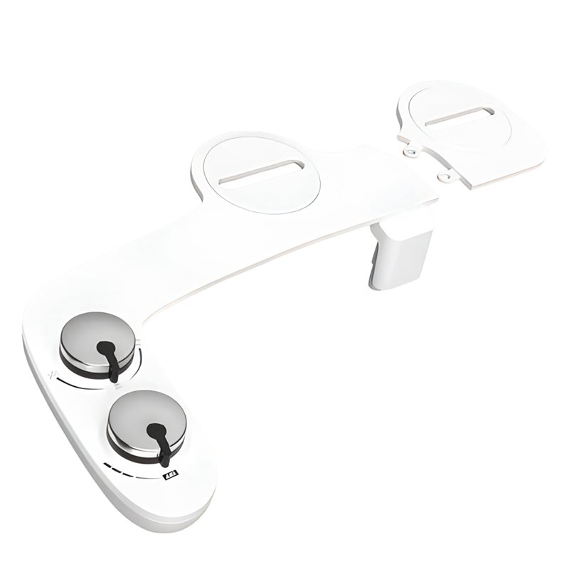 Non Electric Bidet Attachment Dual Nozzle - AB66-Ultra-Cienka, nieelektryczna, mechaniczna nakładka bidetowa z