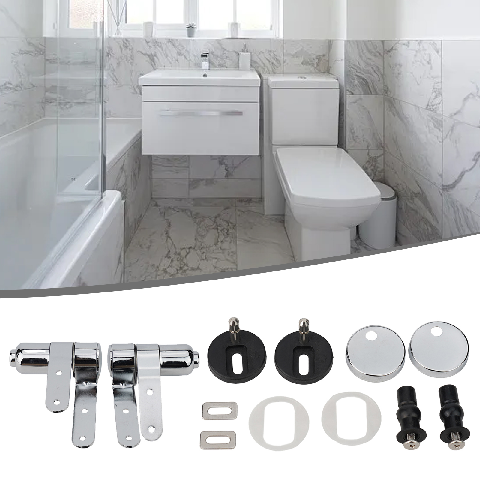 Slow Close Toilet Seat Quick Release - Zawias do deski sedesowej ze stali