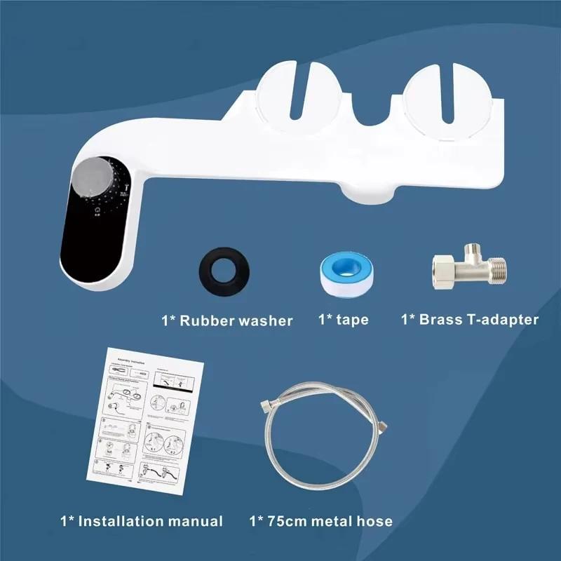 Non Electric Bidet Attachment Dual Nozzle - Nieelektryczny bidet - samoczyszcząca podwójna dysza