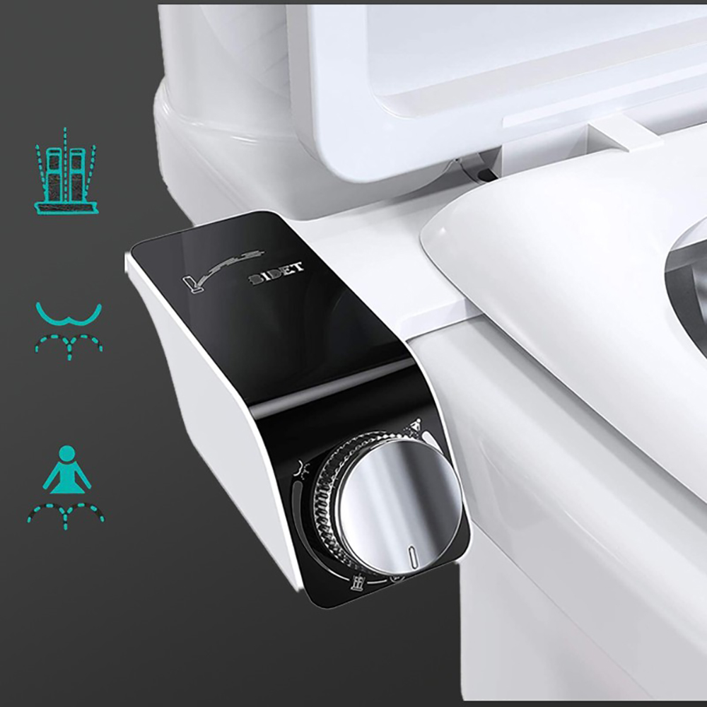 Non Electric Bidet Attachment Dual Nozzle - Ultra-cienka nasadka do bidetu toaletowego zraszacz